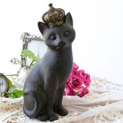 猫 置物 オブジェ チェロ 猫雑貨 真鍮 ブロンズ仕上げ レトロ