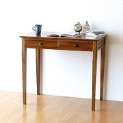 デスク 机 チーク 無垢材 天然木 シンプル 幅100 奥行50 チーク