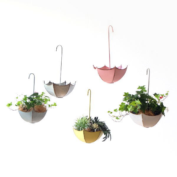プランター かわいい おしゃれ フラワーポット 鉢カバー 傘 Tin