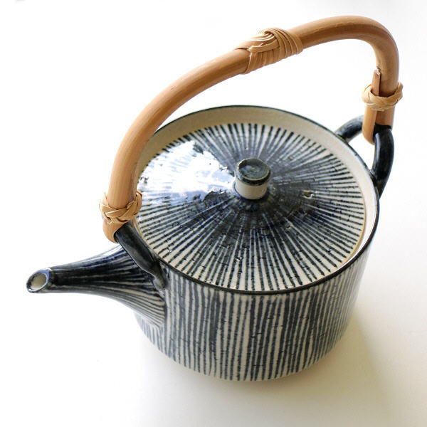 土瓶 急須 おしゃれ ポット 陶器 茶こし付き 和風 モダン 赤津焼 十草