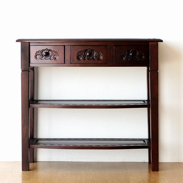 アンティーク 家具 棚 シェルフ コンソールテーブル 電話台 サイド