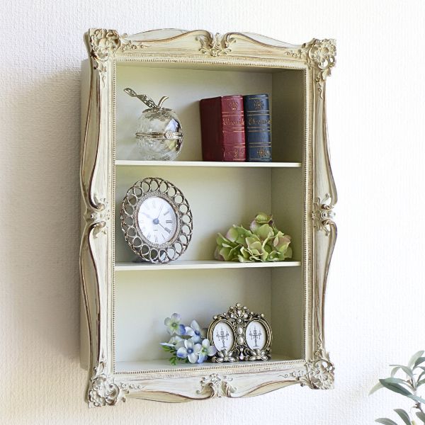 ウォールシェルフ 3段 壁掛け アイアン 飾り棚 アンティーク調