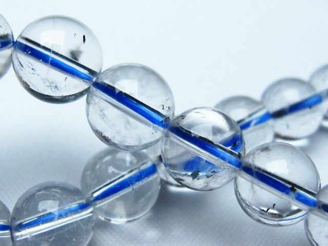 パワーストーン 天然石 ブルーストロベリークォーツ水晶ブレスレット