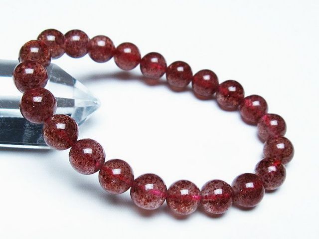 パワーストーン 天然石 アフリカンストロベリークォーツブレスレット