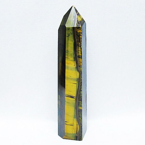 パワーストーン 天然石 タイガーアイ※黄虎目石六角柱[T443-4781]