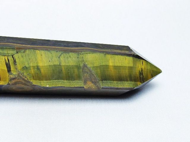 パワーストーン 天然石 タイガーアイ※黄虎目石六角柱[T443-4781]