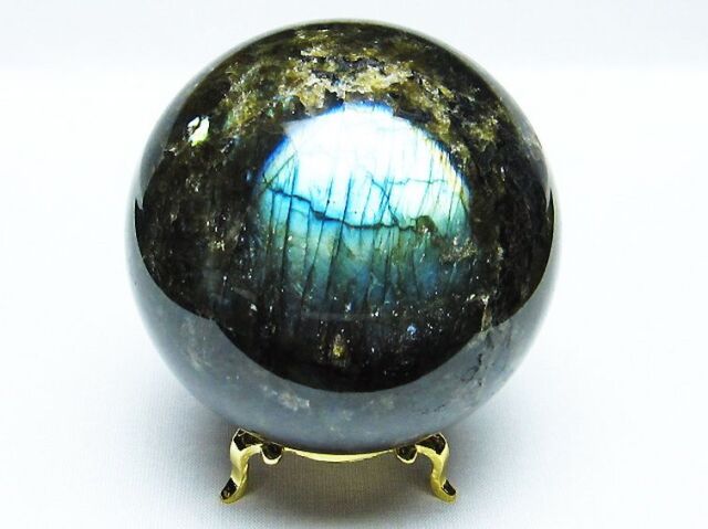 ラブラドライト丸玉76mm[T484-2342]