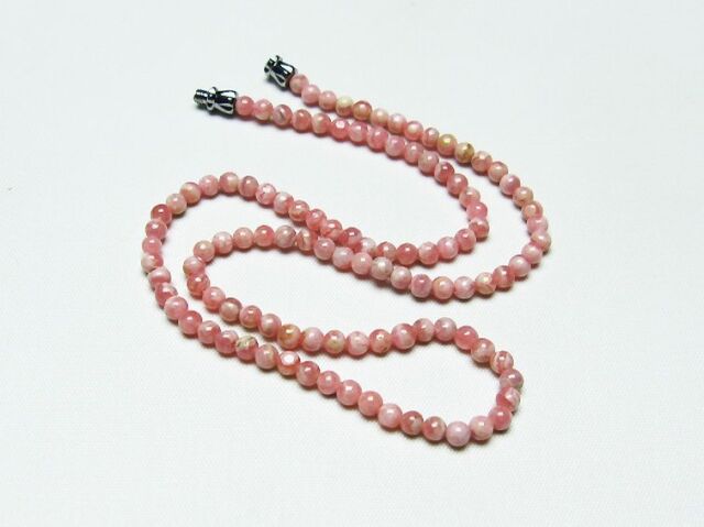 インカローズ(ロードクロサイト)ネックレス4mm[T423-1331]