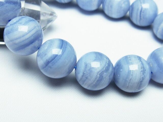 ブルーレースアゲートブレスレット14mm[T58-7059]
