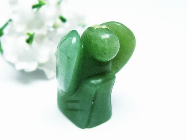 インド翡翠天使置物[T585-2258]