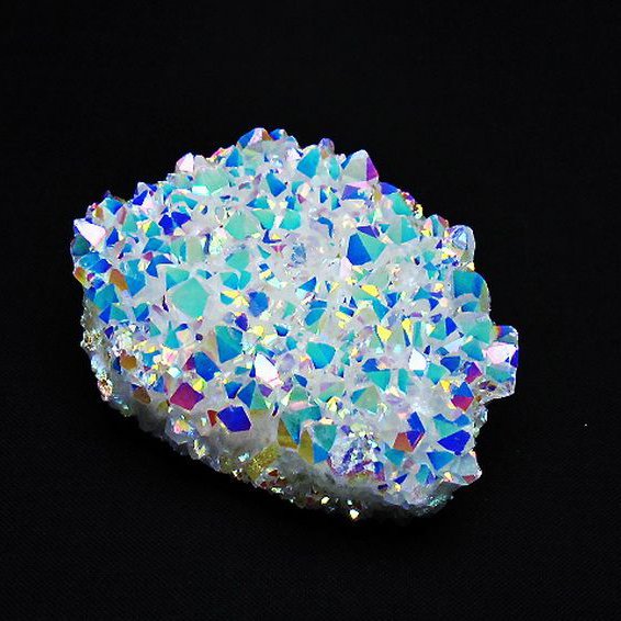 パワーストーン 天然石 レインボーオーラ水晶クラスター[T693-4766]