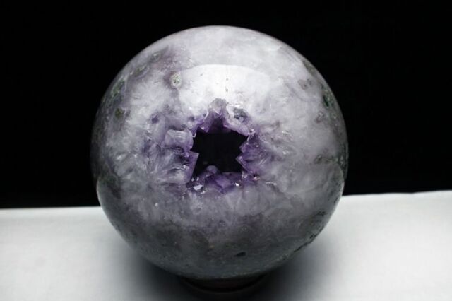 9.9Kg アメジスト笑口丸玉207mm[T610-11799]