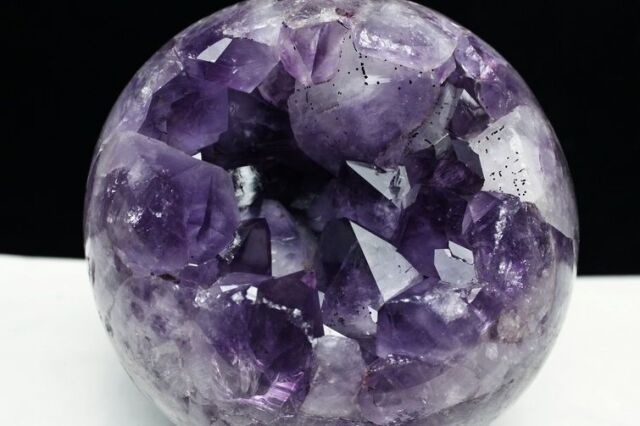 10Kg アメジスト笑口丸玉200mm[T610-11953]