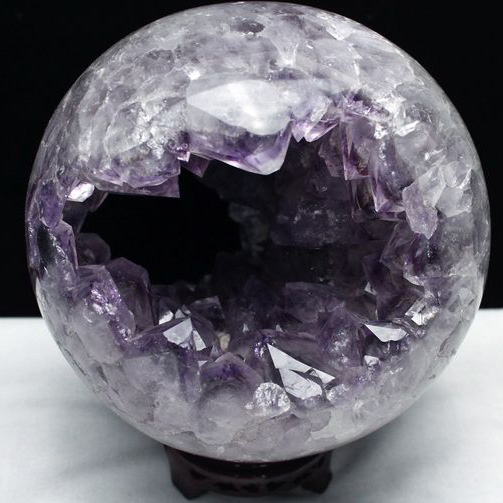 8Kg アメジスト笑口丸玉205mm[T610-11939]