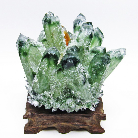 緑水晶 グリーンクォーツ クラスター[T802-4034]