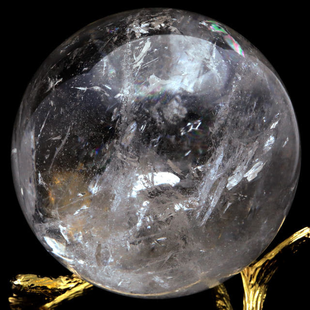 レムリアンシード 水晶 丸玉 風格漂う 大玉 Lサイズ 台座付き 直径12cm