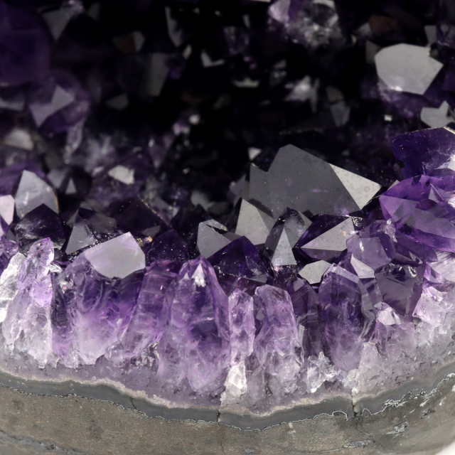 アメジスト クラスター 側面磨き エクストラ グレード EX ドゥルーザ