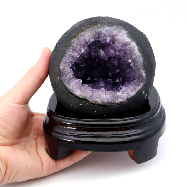 アメジスト ドーム 約1kg 小型 卓上サイズ 紫水晶 ジオード 晶洞