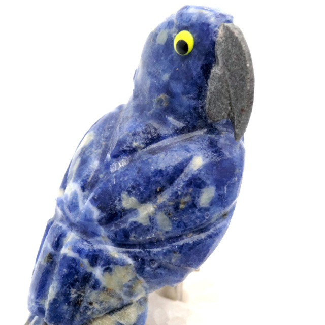 天然石 鳥 置き物 オーナメント 宝石鳥 インコ ラピスラズリ オウム