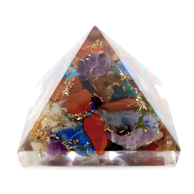 天然石を使用したオルゴナイト ピラミッド