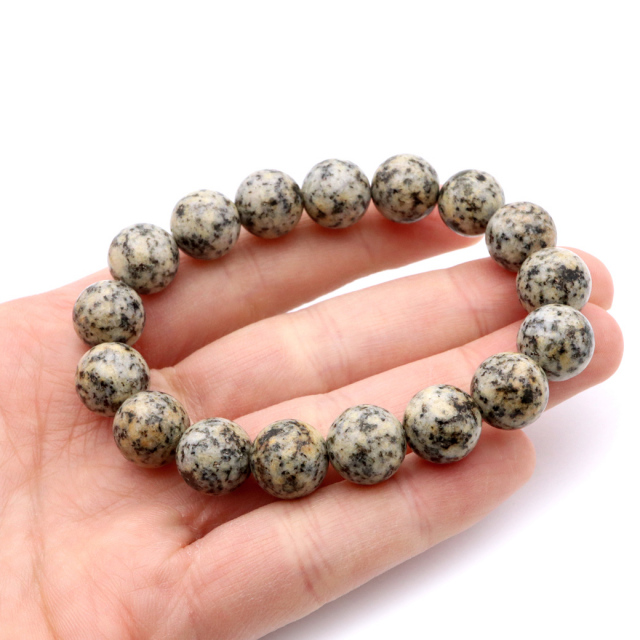 日本の銘石 鞍馬石 ブレスレット 12mm 京都府産 証明書付き