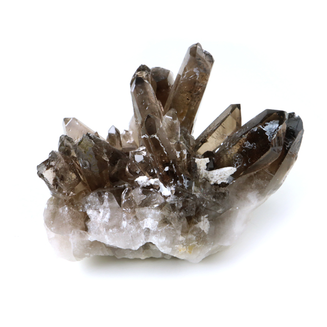 スモーキークォーツ クラスター 天然石 水晶 原石 煙水晶 置き物 344g