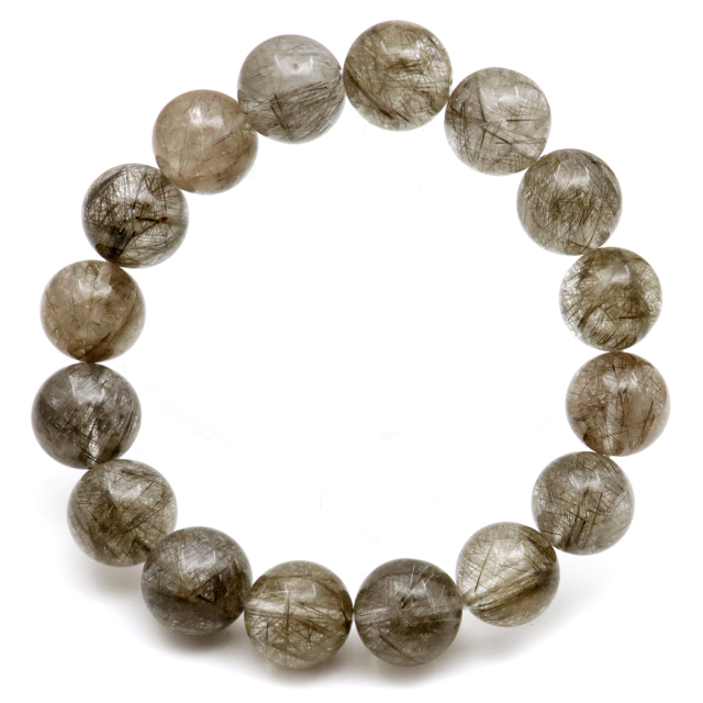 シルバー ルチルクォーツ ブレスレット 13mm 針がびっしり密集 天然石