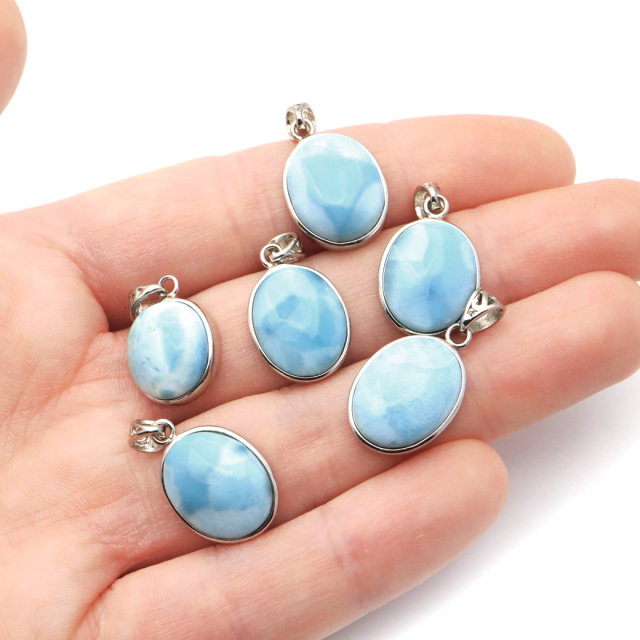 ラリマー ペンダント 天然石 ネックレス Aランク Silver925 ランダム