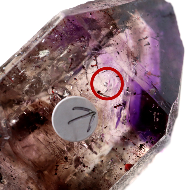 スーパーセブン 水入り 原石 単晶 AAA 天然石 台座付き ブラジル産