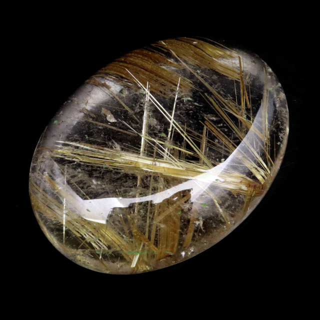 ゴールド ルチルクォーツ ルース 裸石 19.3g AAAAAA 金針 水晶