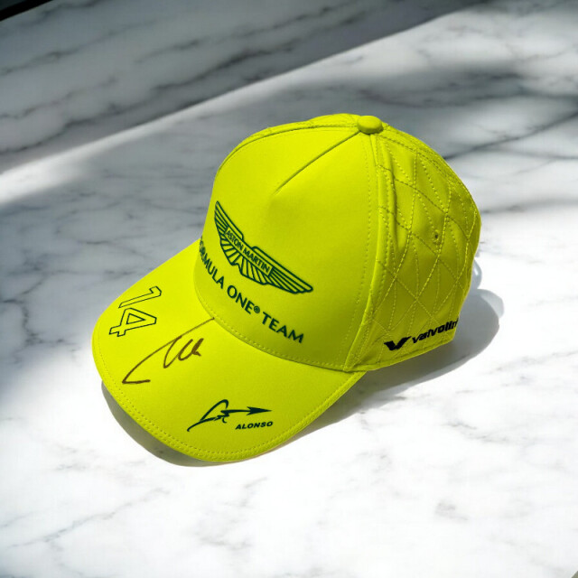 F.アロンソ直筆サイン入ドライバーズキャップイエロー(市販品) F1