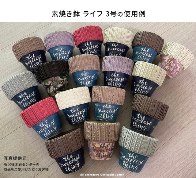 素焼き鉢 ライフ 3号 リメイク鉢材料