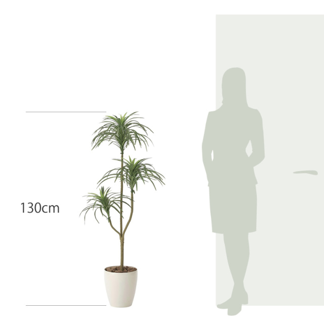 光触媒 光の楽園ユッカ 1.3m【インテリア フェイクグリーン 人工観葉