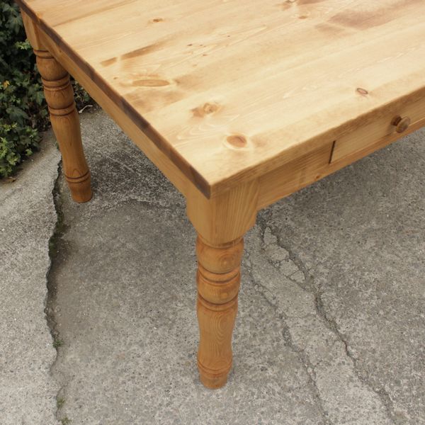 ろくろ脚ダイニングテーブル・引き出し付き・180cm×80cm