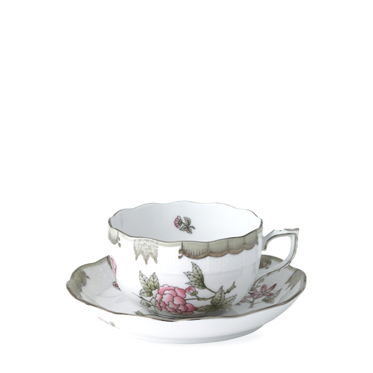 ヴィクトリア・プラチナ] ティーカップ&ソーサー