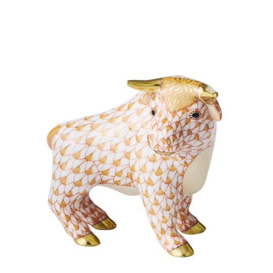 干支置物・うし（オレンジ）