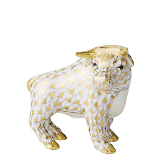 干支置物・うし（ゴールド）