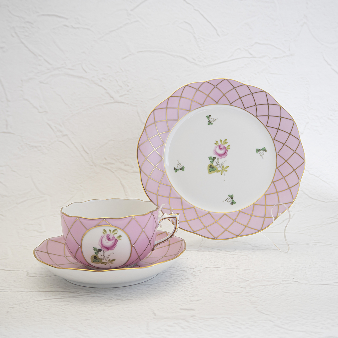 メモリアルローズ] ティーカップ＆プレートセット