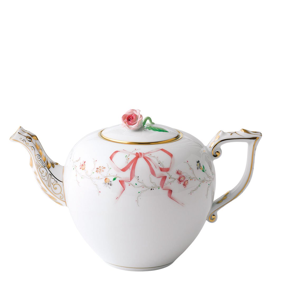 ヘレンドリボン・ローズドラジェ] ティーポット