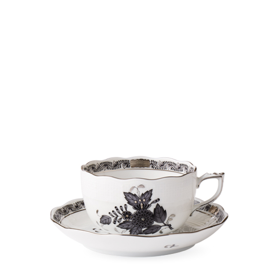 アポニー・ターコイズ・プラチナ] オリエンタルカップ&ソーサー