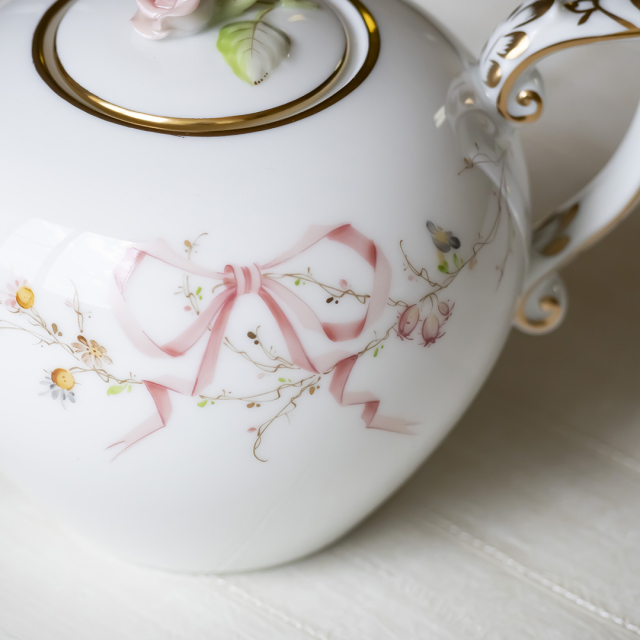 ヘレンドリボン・ローズドラジェ] ティーポット