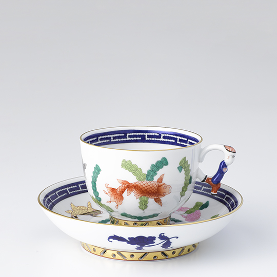 ポワッソン] ラージカップ&ソーサー