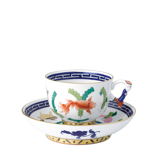 ポワッソン] ラージカップ&ソーサー