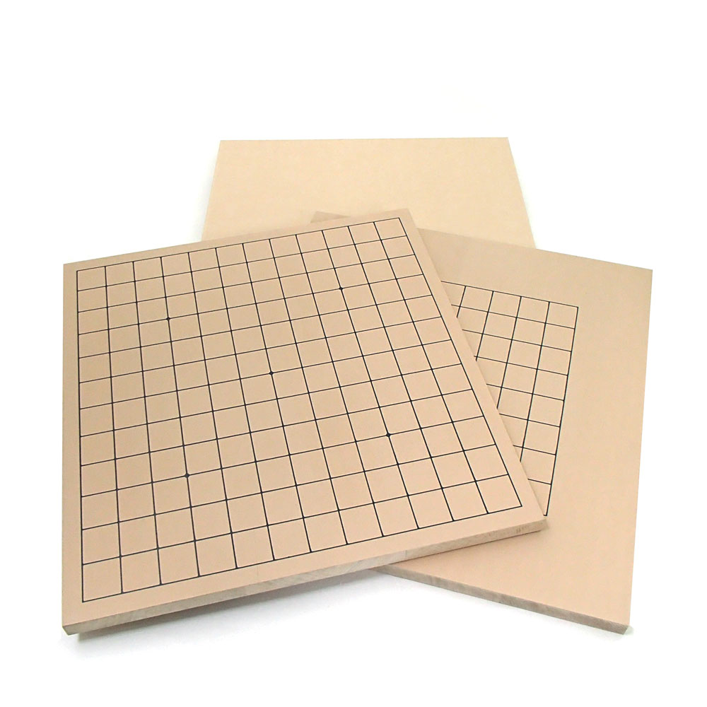 囲碁入門用囲碁盤 新桂木製9・13路碁盤（両用盤） 碁盤、碁石、囲碁