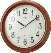 シチズン時計 電波掛け時計 8MY555-006 八角形 木製フレーム CITIZEN