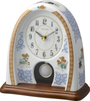 報時振り子時計 VIVANT V-M20N リズム時計 4MN421JB06 電波振り子時計