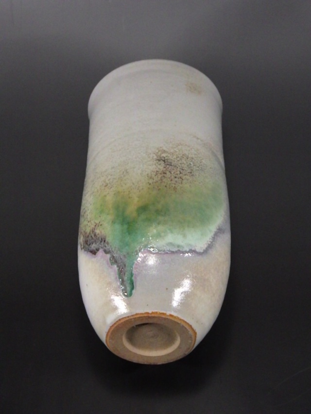 黒田光楽（日展入選作 緑映花入れ）