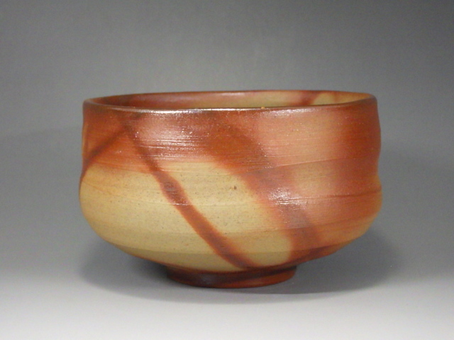 3代柴岡香山(備前緋襷抹茶茶碗)