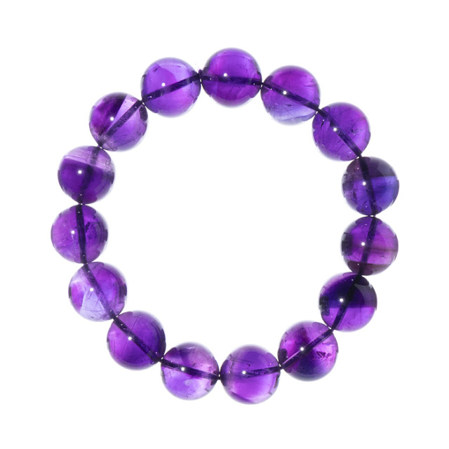 ブレスレット アメジスト （ウルグアイ産） 15mm 15玉 No.79 | 神棚
