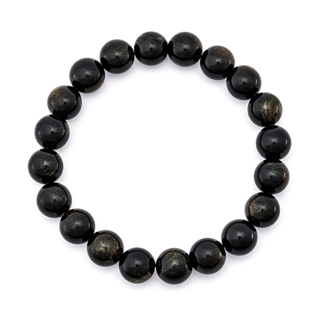 ブレスレット ゴールデンオブシディアン 10.5～11mm 20玉 （アソート